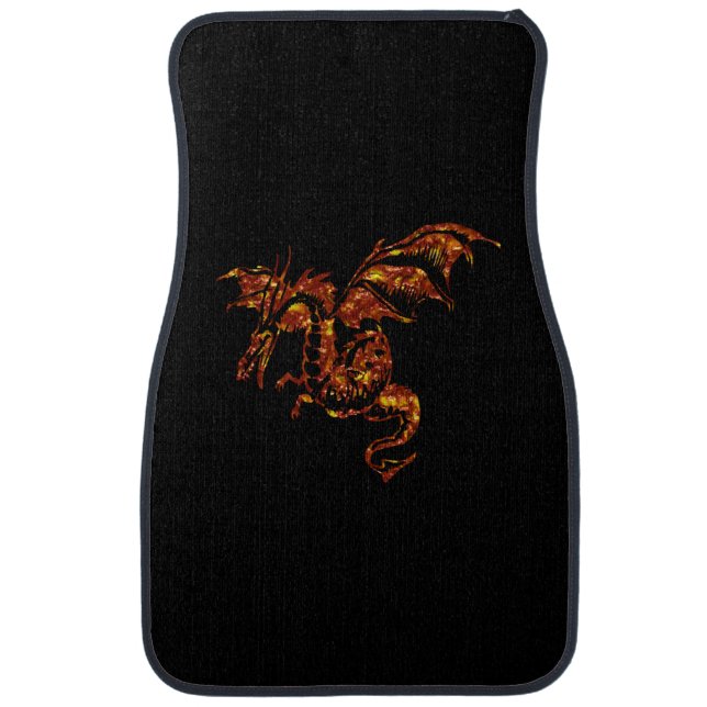 Flying Flame Dragon Car Floor Mat (Front)