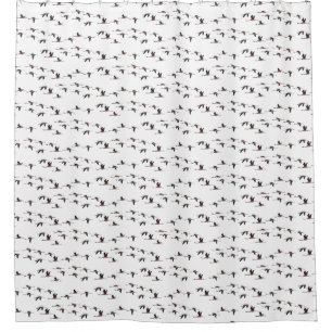 Flying Flamingos Shower Curtain (choose colour)