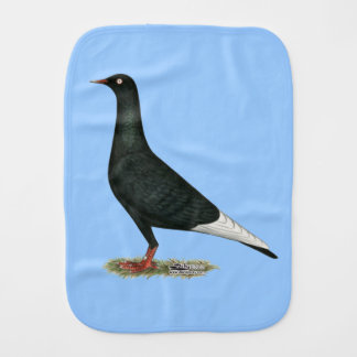 Flying Flight Black Pigeon Burp Cloth