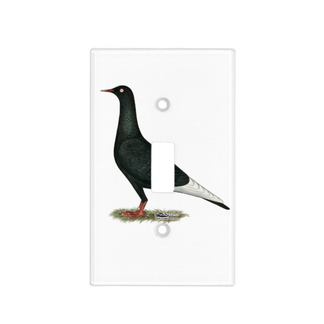Flying Flight Black Pigeon Light Switch Cover (Front)