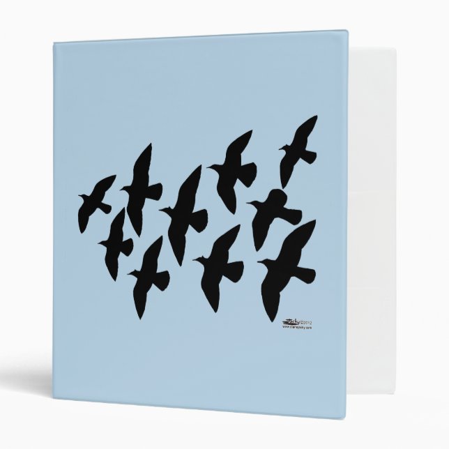 Flying Flight Pigeons 3 Ring Binder (Front/Inside)