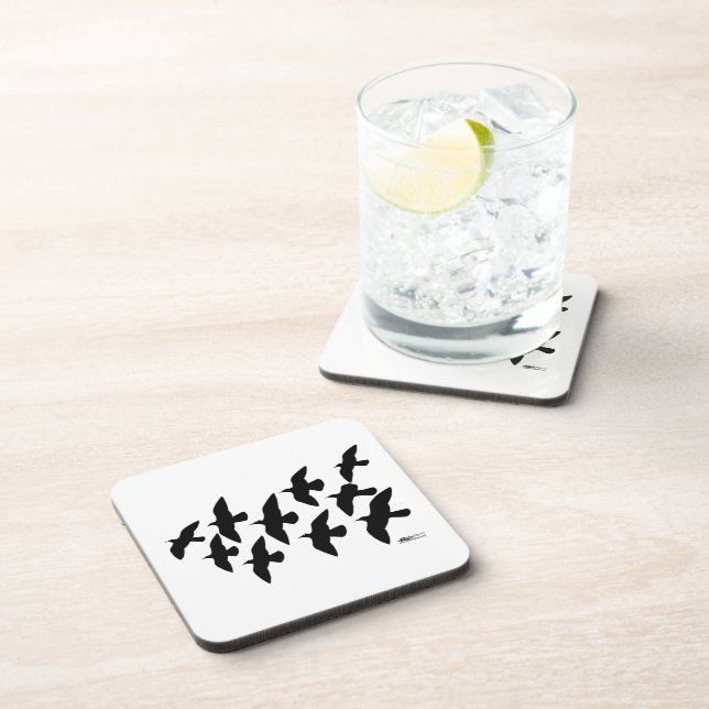 Flying Flight Pigeons Beverage Coaster (Right Side)