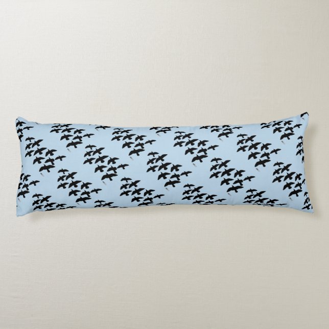 Flying Flight Pigeons Body Pillow (Back)