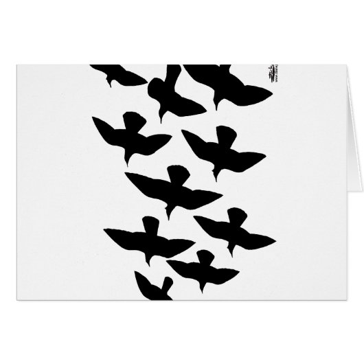 Flying Flight Pigeons Cards (Front Horizontal)