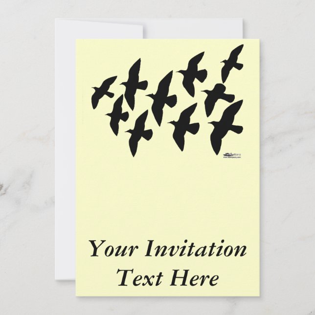 Flying Flight Pigeons Invitation (Front)