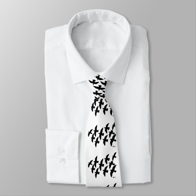 Flying Flight Pigeons Neck Tie (Tied)