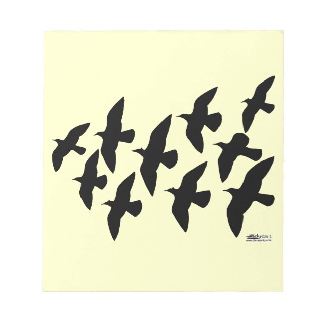 Flying Flight Pigeons Notepad (Front)