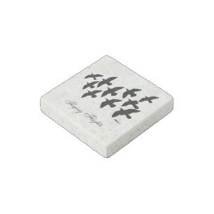 Flying Flight Pigeons Stone Magnet