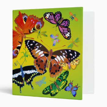 'flying Flowers' 3 Ring Binder by GwenDesign at Zazzle