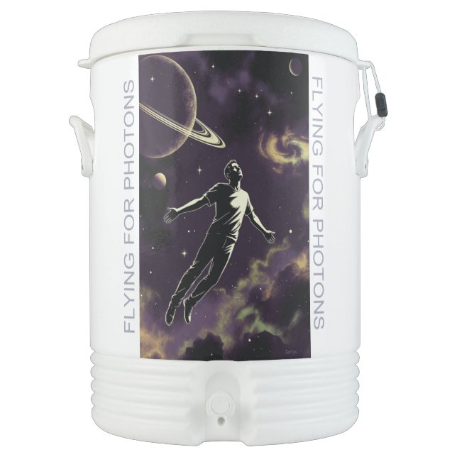 Flying For Photons w title Igloo beverage cooler (Front)