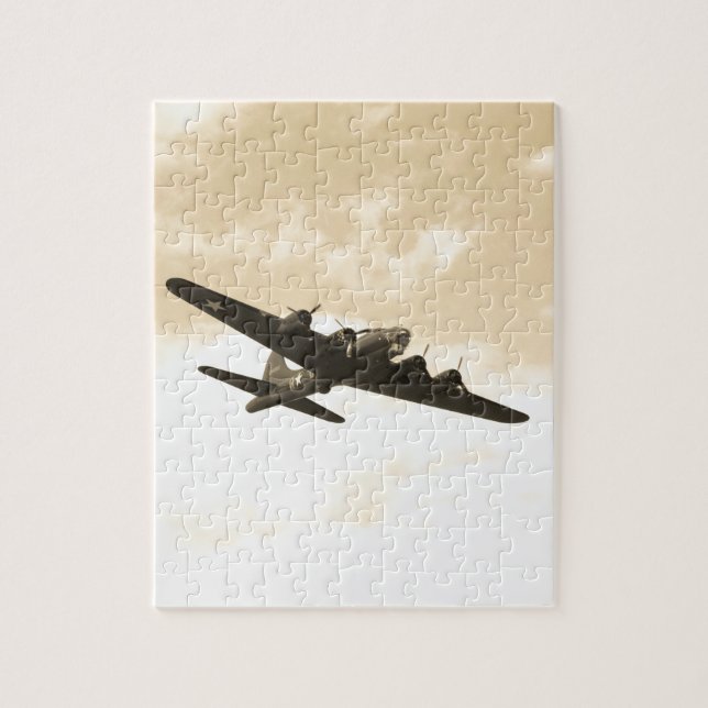 Flying Fortress In Flight Jigsaw Puzzle (Vertical)