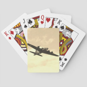 Flying Fortress In Flight Poker Cards