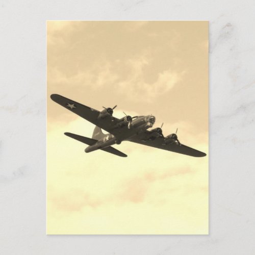 Flying Fortress In Flight Postcard