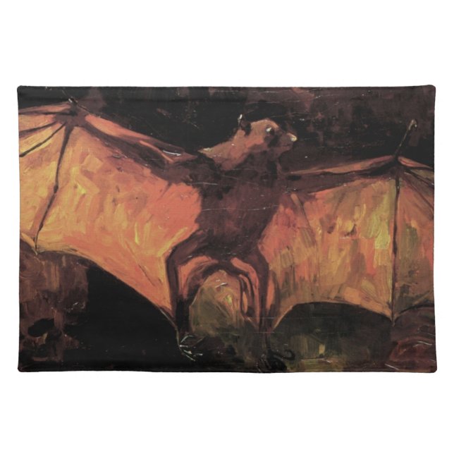 Flying Fox Bat by Vincent van Gogh Cloth Placemat (Front)