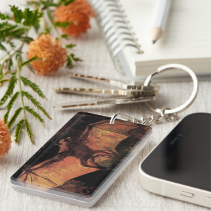 Flying Fox Bat by Vincent van Gogh Keychain