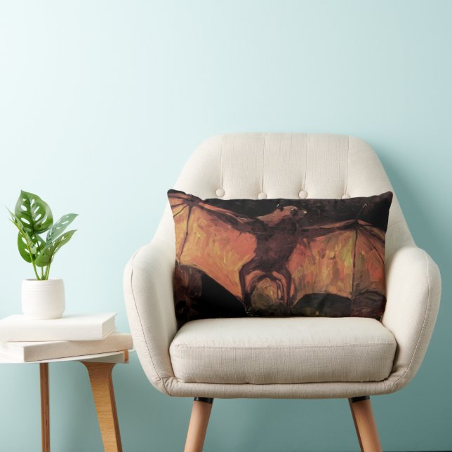 Flying Fox Bat by Vincent van Gogh Lumbar Pillow (Chair)