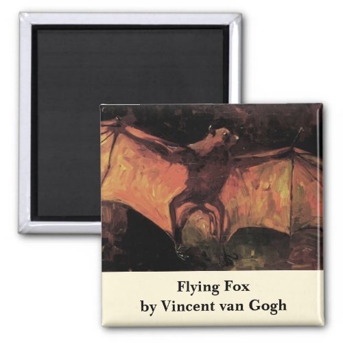 Flying Fox Bat by Vincent van Gogh Magnet