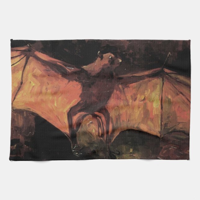 Flying Fox Bat by Vincent van Gogh Towel (Horizontal)