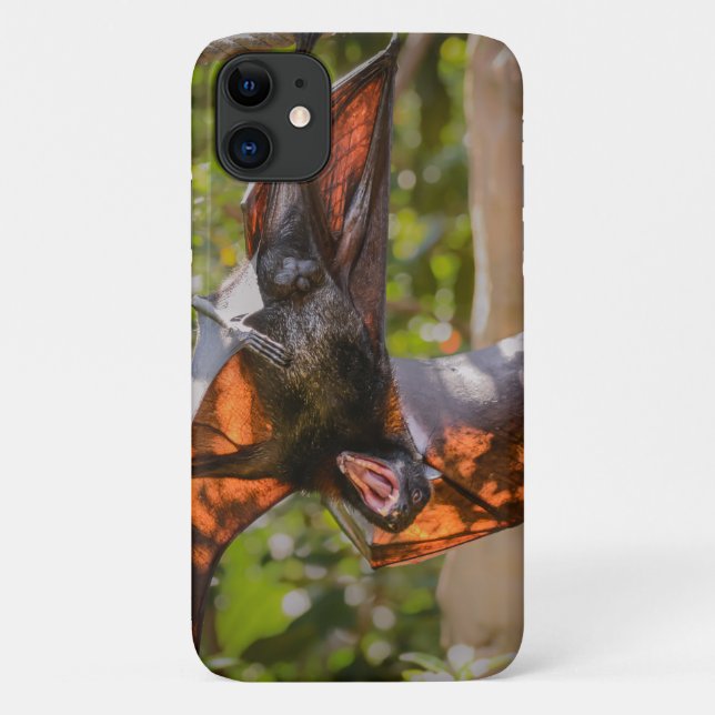 Flying fox bat yawning Case-Mate iPhone case (Back)