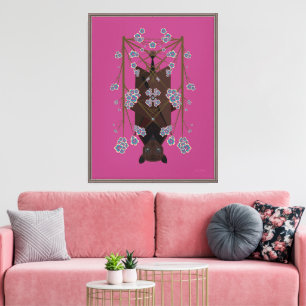 Flying Fox Boysenberry 18x24 Canvas Giclée Print