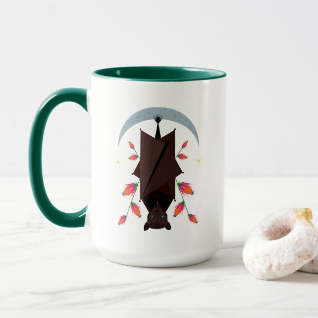 Flying Fox Classic Mug 15oz. Green (With Donut)