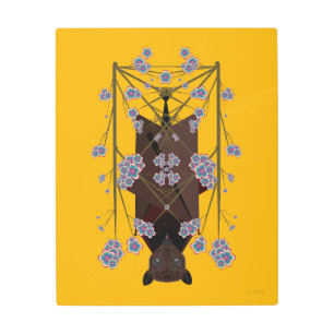 Flying Fox Mustard 16x20 Metal Print