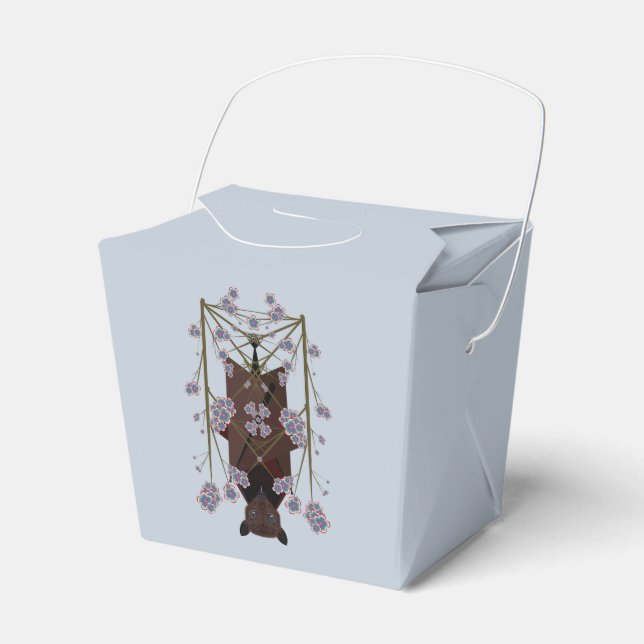 Flying Fox Sky Blue Favor Box (Front Side)