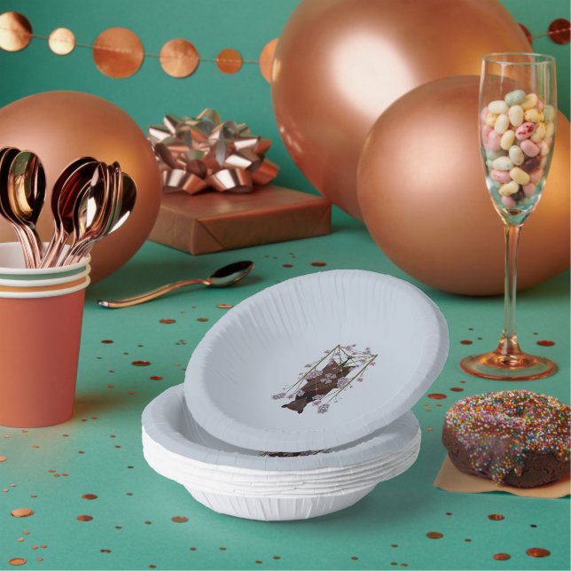 Flying Fox Sky Blue Paper Bowls (Multi)