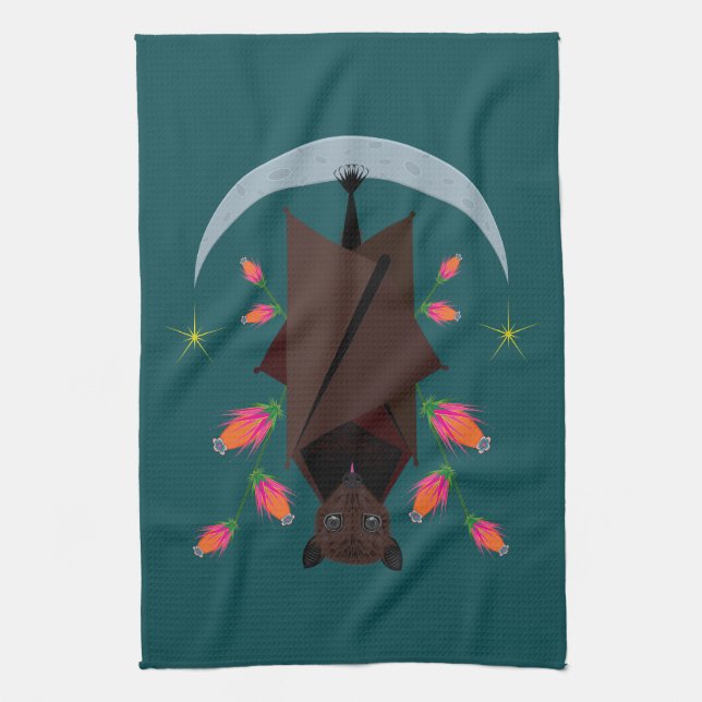 Flying Fox Teal Kitchen Towel (Vertical)
