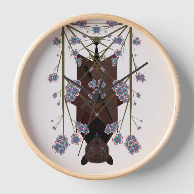 Flying Fox Wood Framed Clock (Front)