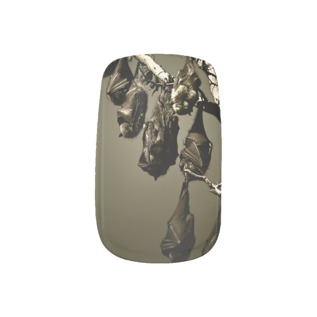 Flying Foxes Minx Nail Art (Left Thumb)