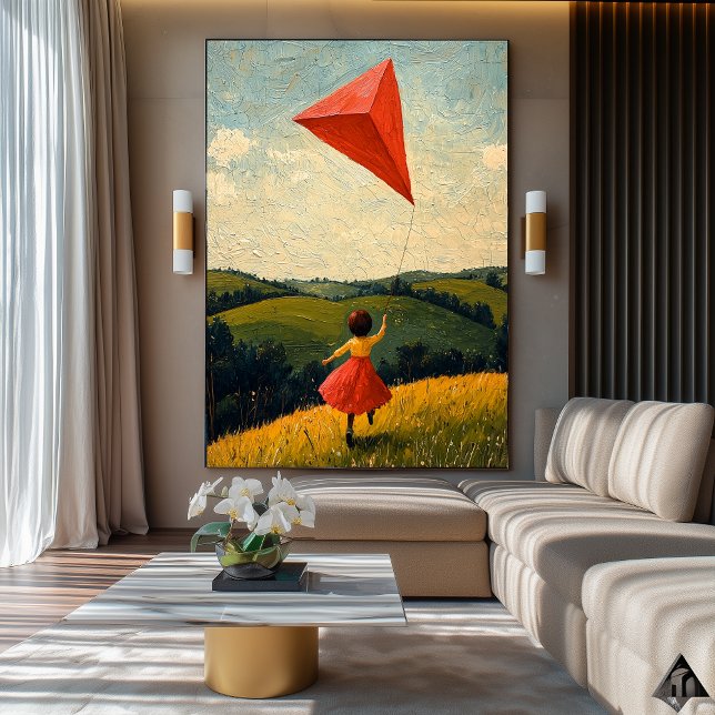 Flying Free – Naïf Childhood Joy Art Poster (Creator Uploaded)