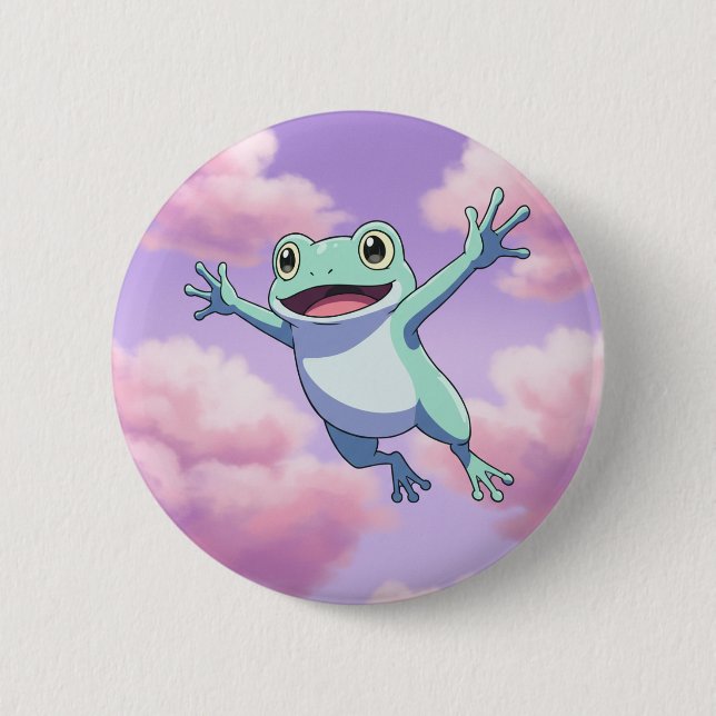 flying frog button (Front)