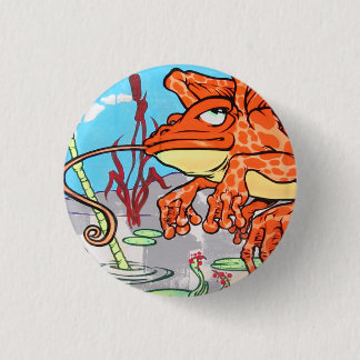 Flying Frog Pinback Button