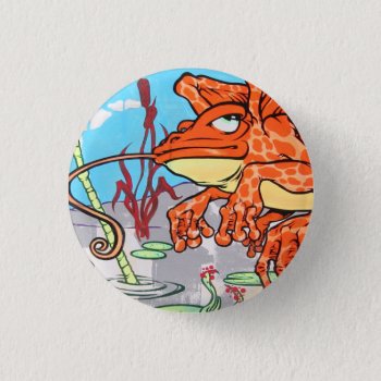 Flying Frog Pinback Button by andyhowell at Zazzle