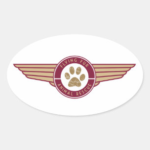 Flying Fur - Airline Logo sticker