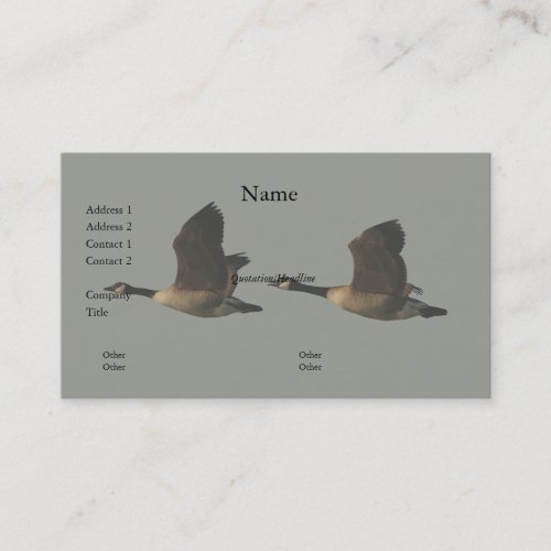 Flying Geese Business Card