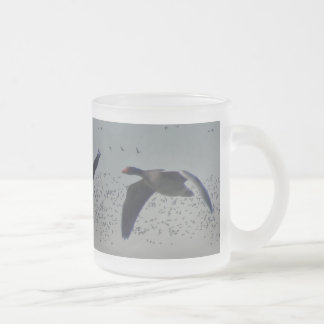 Flying Geese Frosted Glass Mug