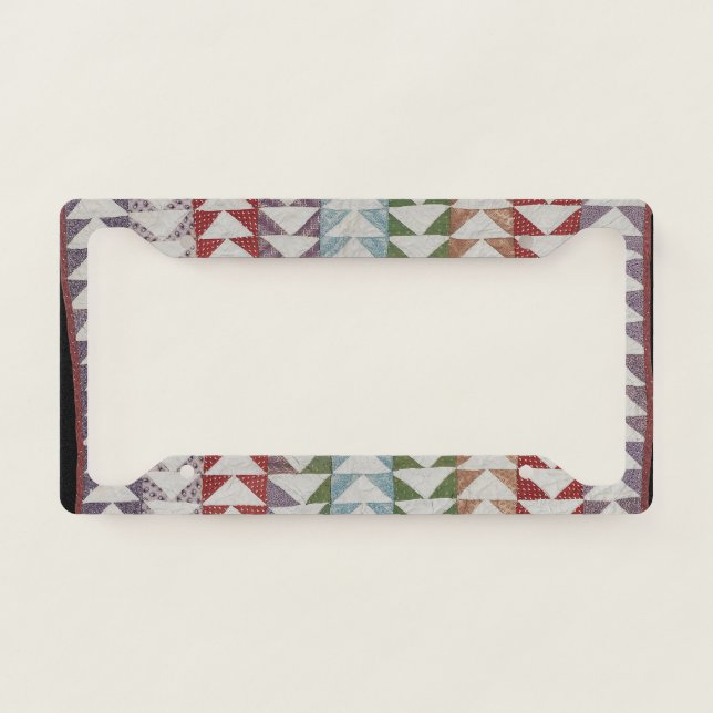 Flying Geese quilt pattern License Plate Frame (Front)