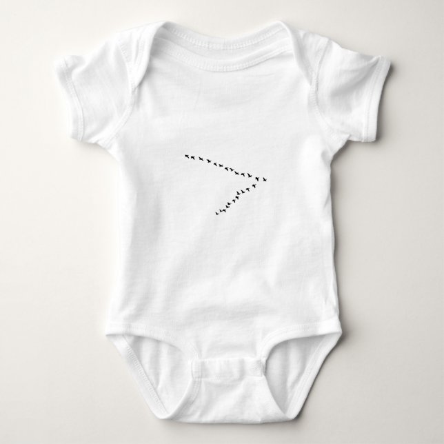 Flying Geese "V" Formation Baby Bodysuit (Front)