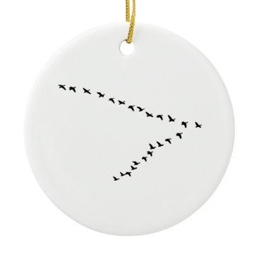 Flying Geese "V" Formation Ceramic Ornament