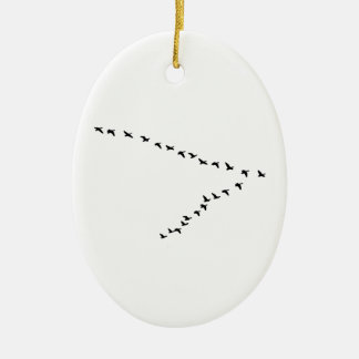 Flying Geese "V" Formation Ceramic Ornament