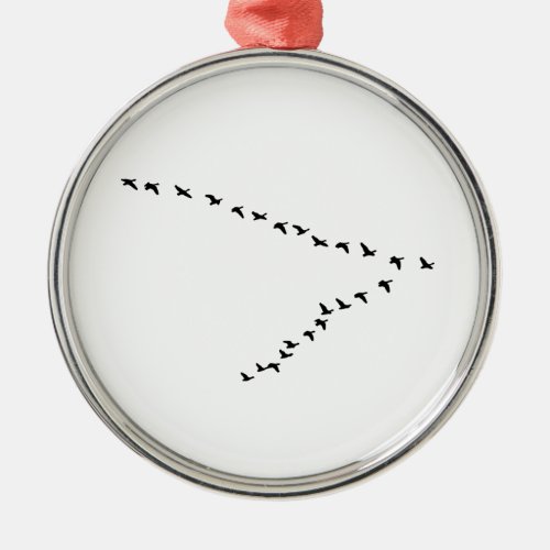 Flying Geese V Formation Metal Ornament