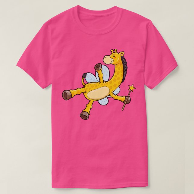 Flying giraffe with a magic wand T-Shirt (Design Front)