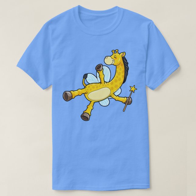 Flying giraffe with a magic wand T-Shirt (Design Front)