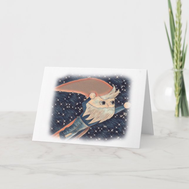 Flying Gnome Blank Card (Front)