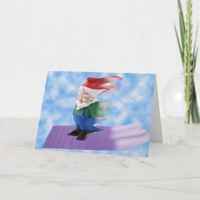 Flying Gnome Holiday Card (Front)