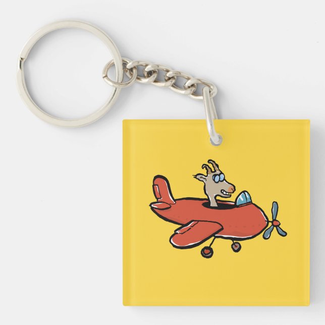 flying goat keychain (Front)
