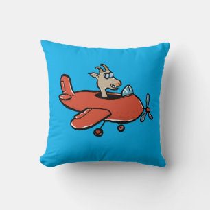 flying goat throw pillow