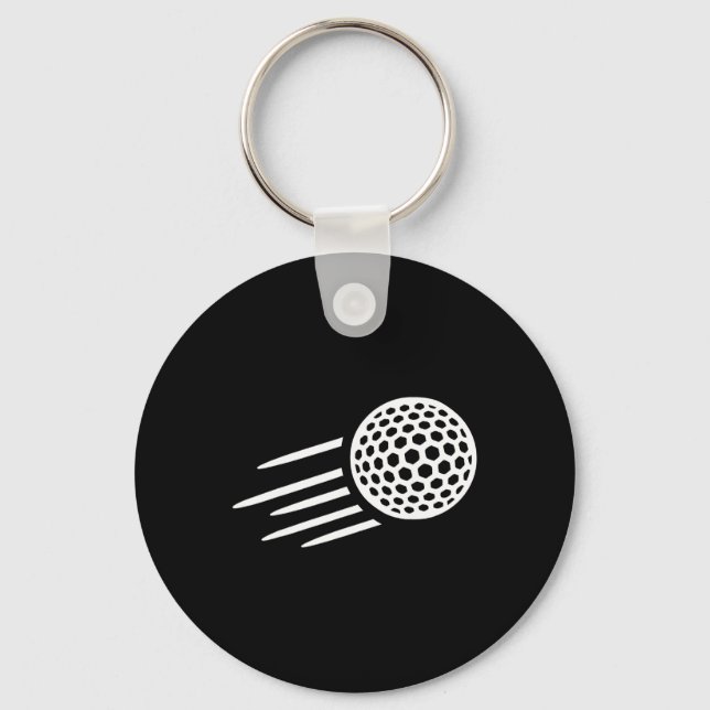 Flying Golf Ball  Keychain (Front)